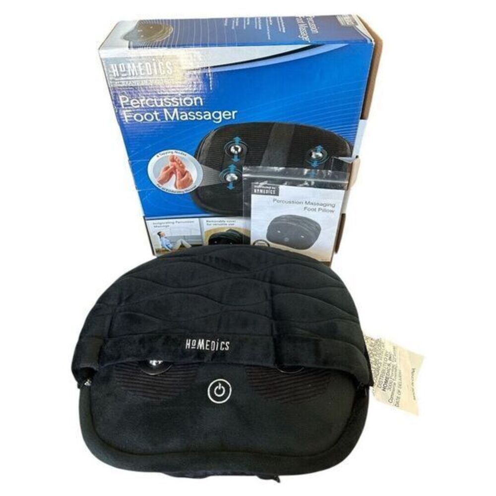 Homedics Percussion Foot Massager 4 Tapping Nodes Ultra Plush Tested Working